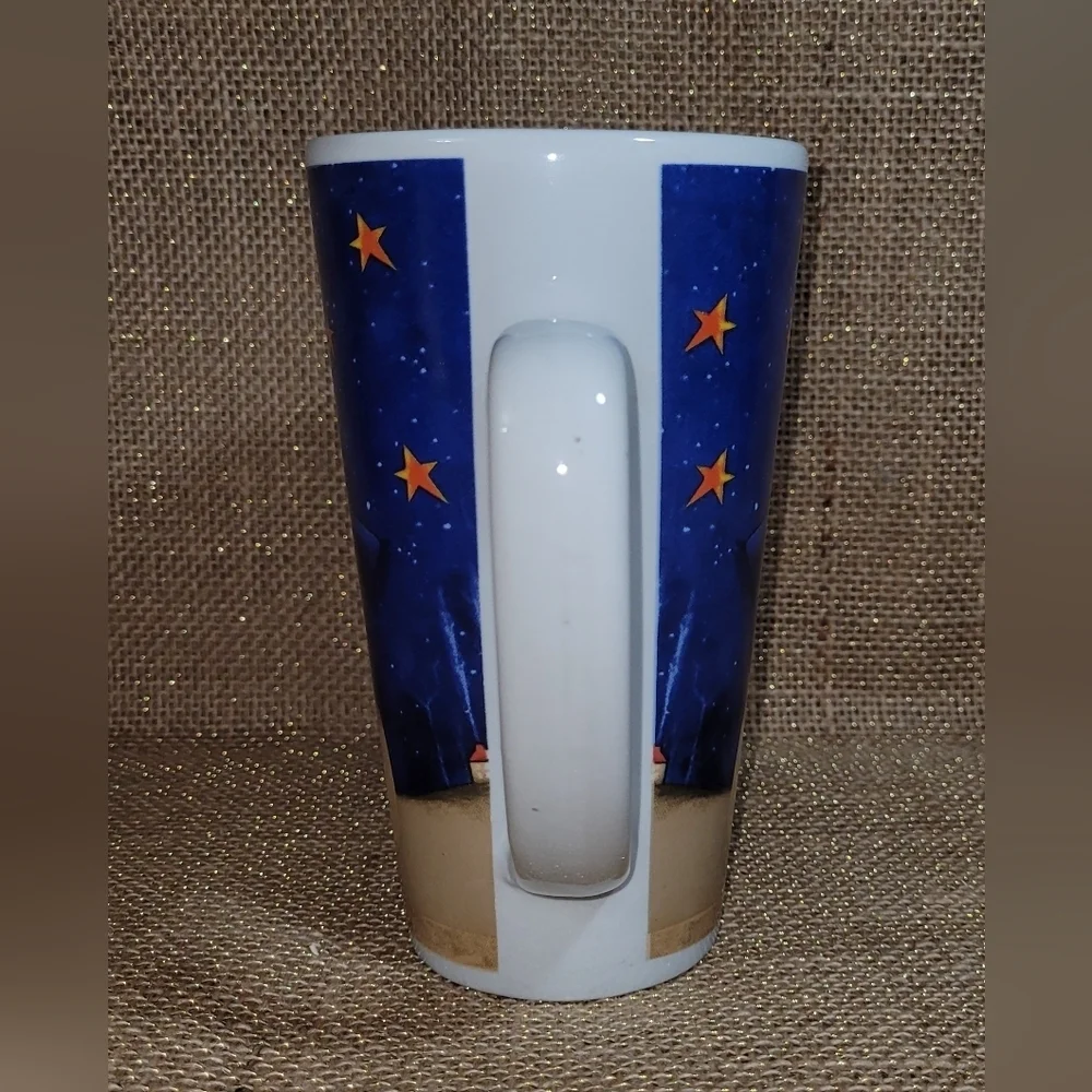 Snowman Tealight Candle Holder& Tall Latte Coffee Tea Mug Cup Christmas Gift Set
